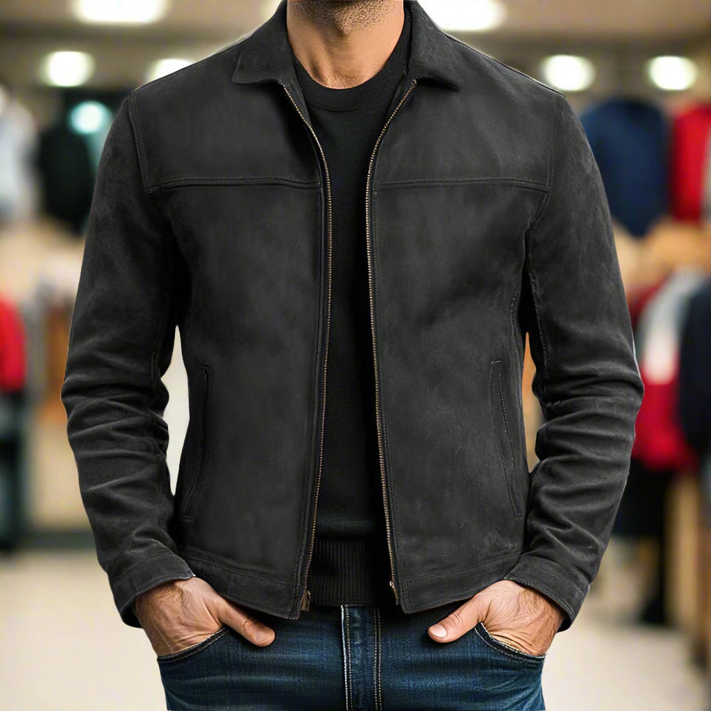 Harvey |Premium Lederjacke mit Reißverschluss