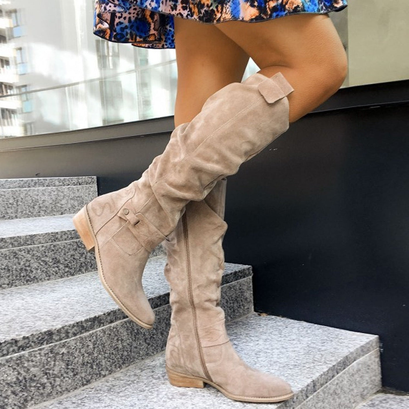 Laluna | Kniestiefel aus Wildleder