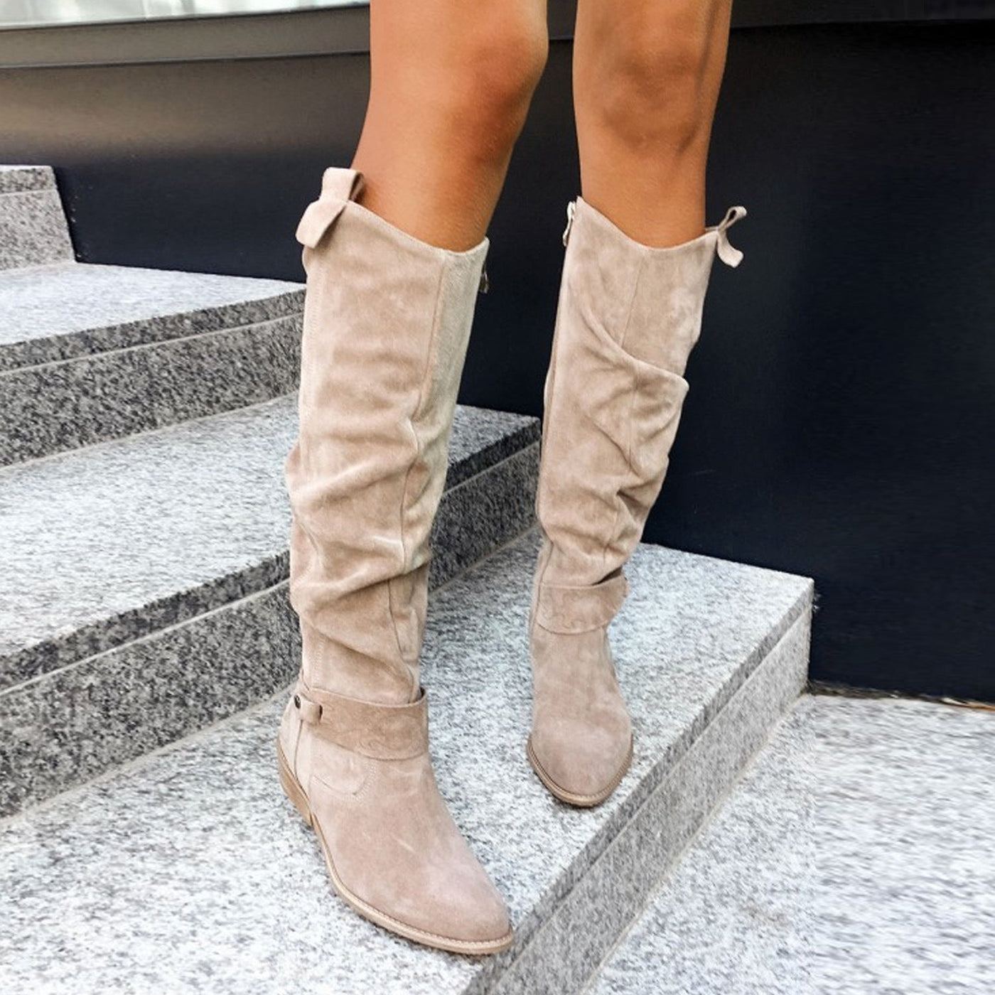 Laluna | Kniestiefel aus Wildleder