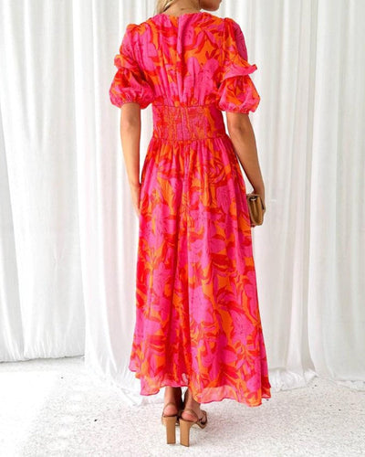 DERANA - MAXIKLEID ROT ROSA